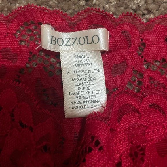 Red Lace Tube Top - Picture 3 of 4